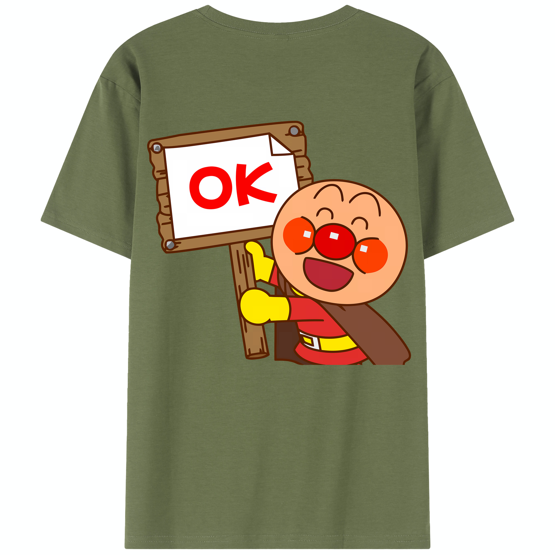 （画像用） アンパンマン Anpanman 綿100％半袖Tシャツ（背面プリント）